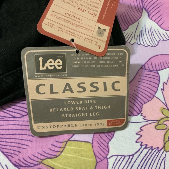 Lee Relax Fit Straight Leg Black Jeans Petite 12 NWT - Picture 8 of 10